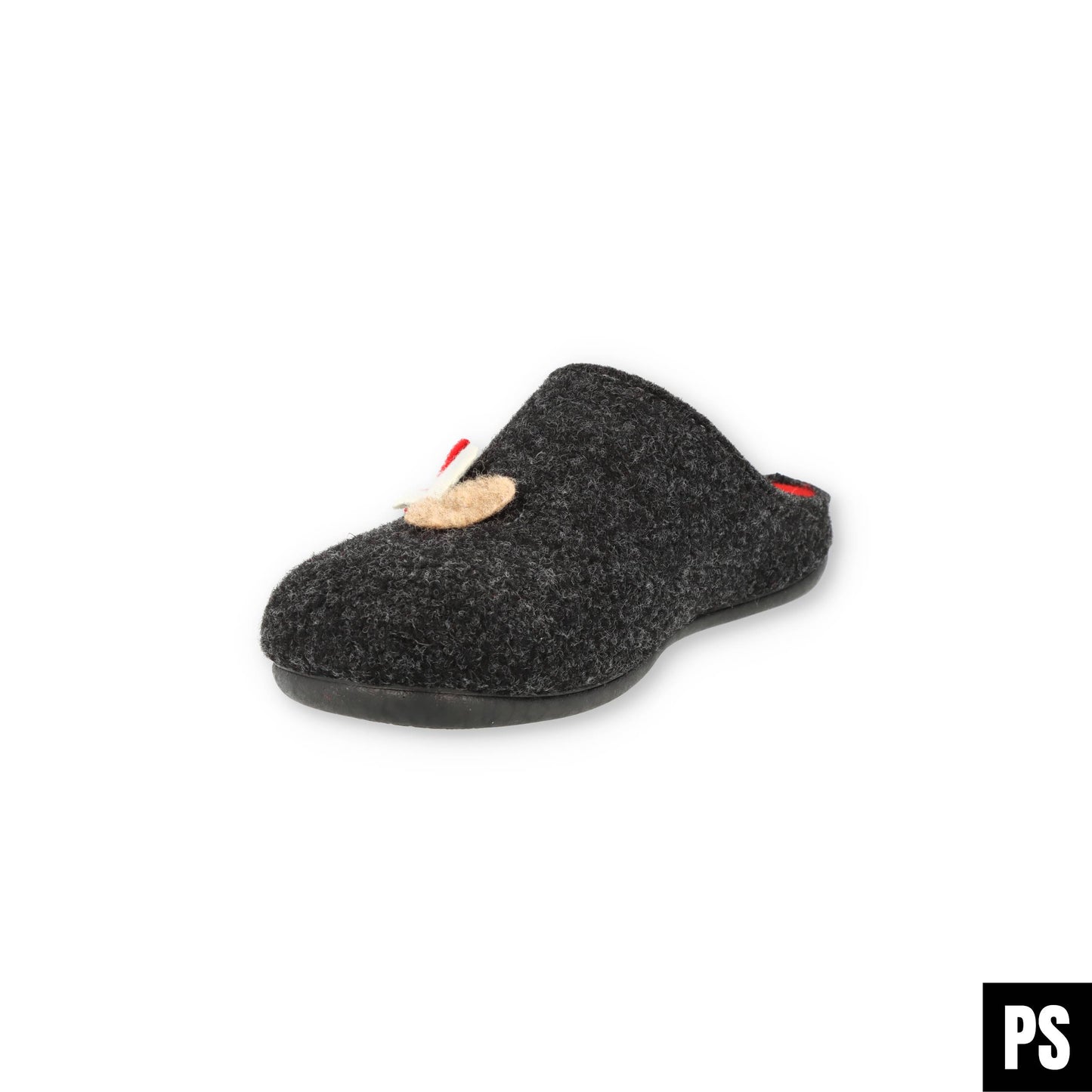 HAUSSCHUH PANTOFFEL - ANTHRACITA ROJO