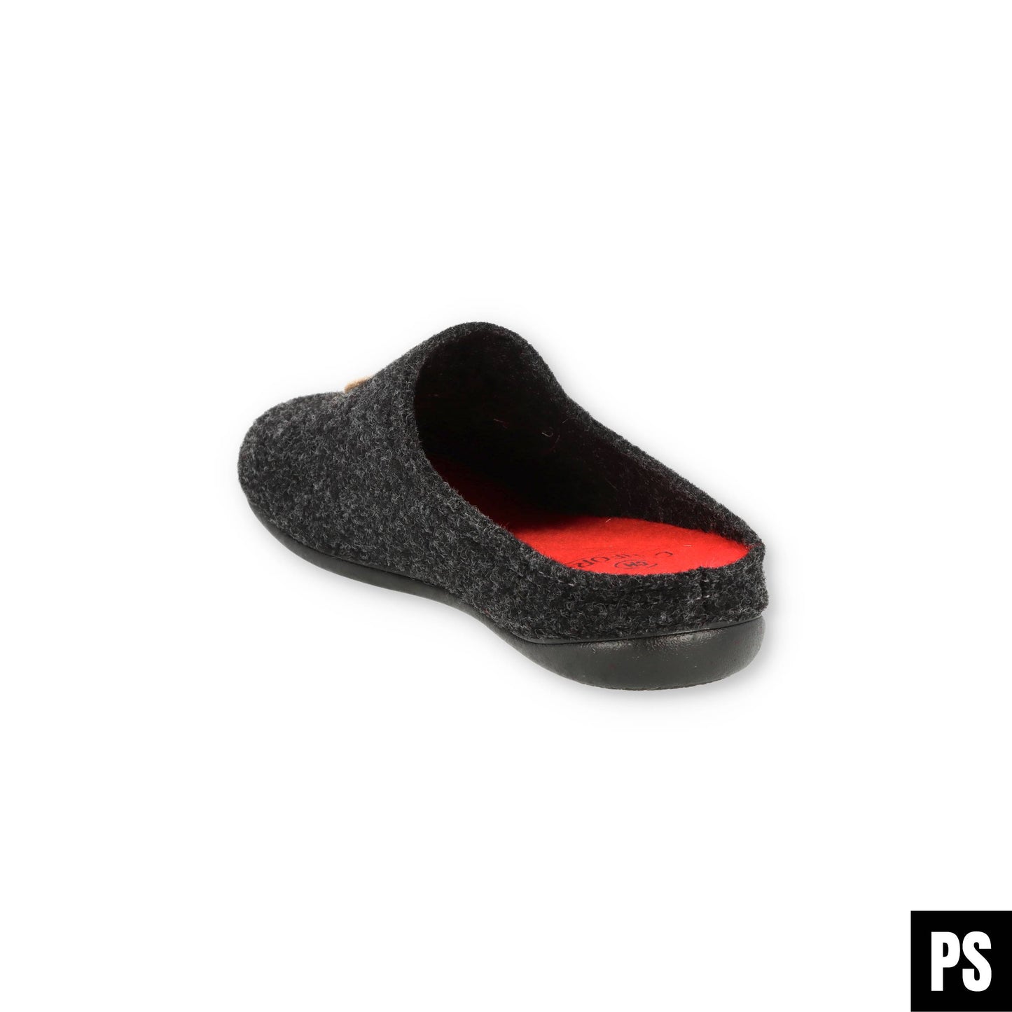 HAUSSCHUH PANTOFFEL - ANTHRACITA ROJO