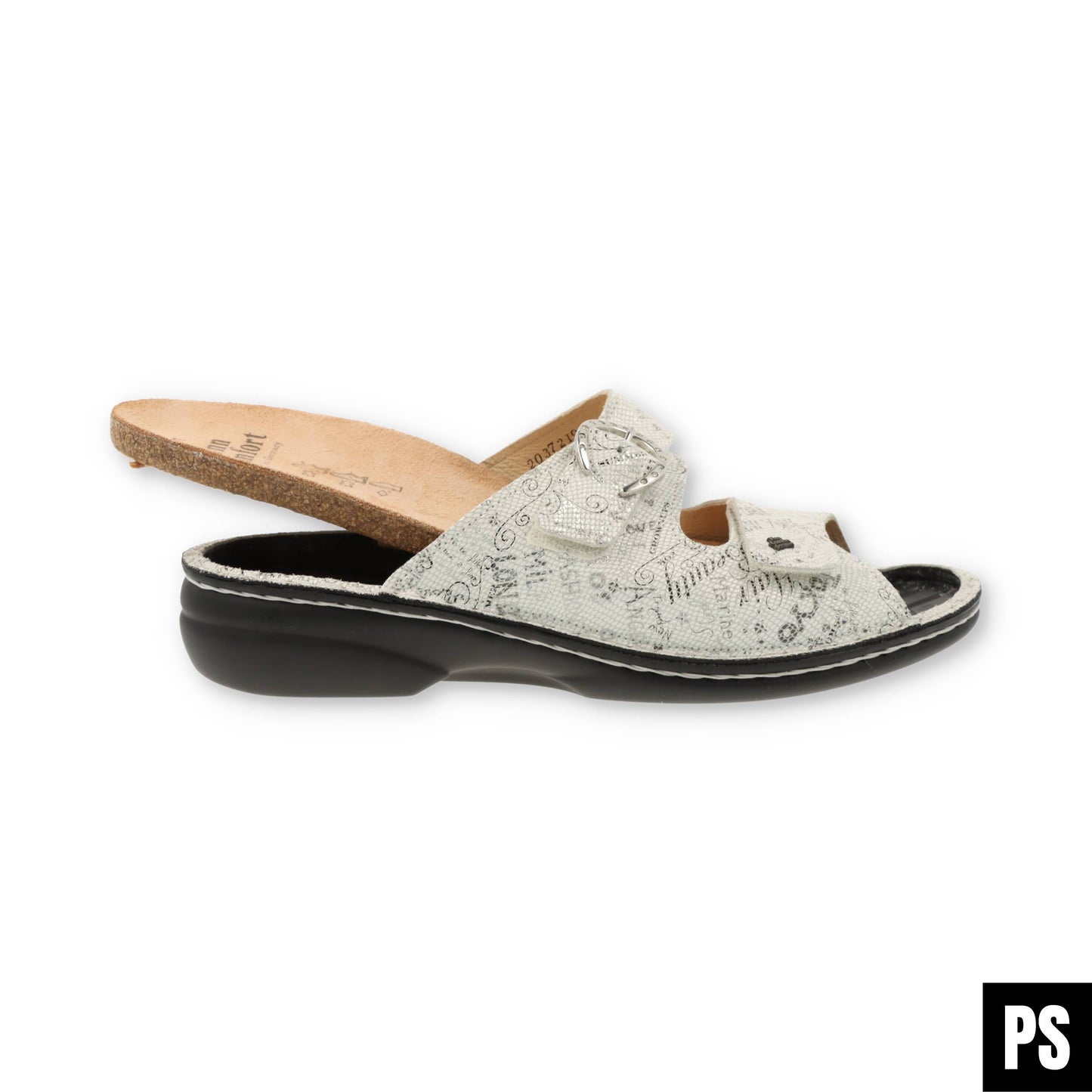 Finn Comfort Mumbai Bianco Damen Pantolette Hausschuh Wechselfußbett