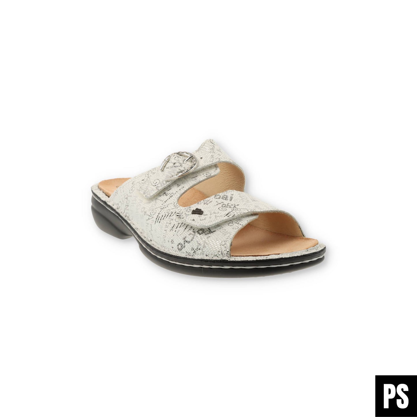 Finn Comfort Mumbai Bianco Damen Pantolette Hausschuh Wechselfußbett
