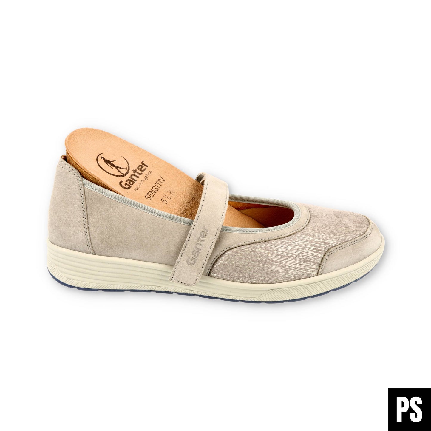 Ganter Klara lightgrey Nubuck Stretch Sensitiv Damenschuh