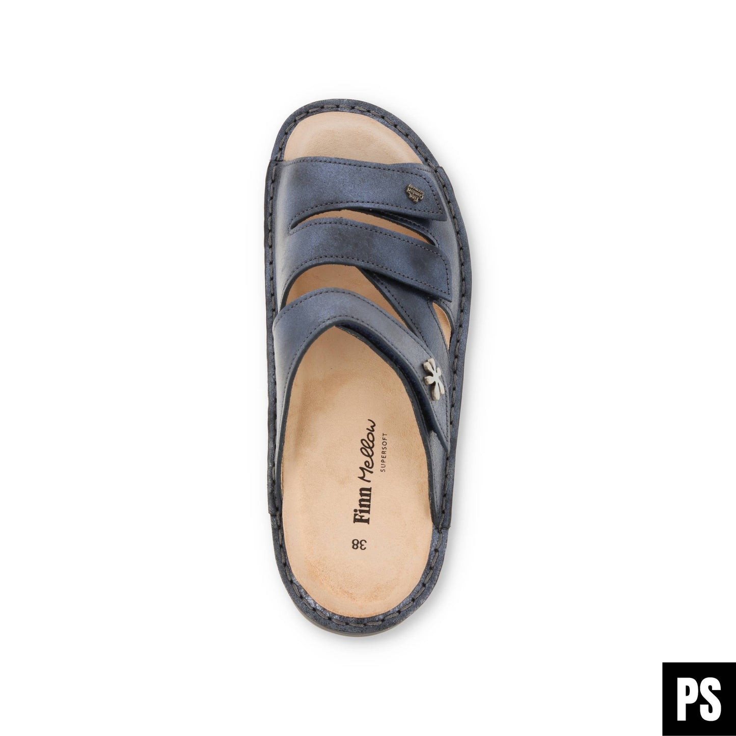 Finn Comfort Grenada Berna Jeans Damen Pantolette Hausschuh Wechselfußbett