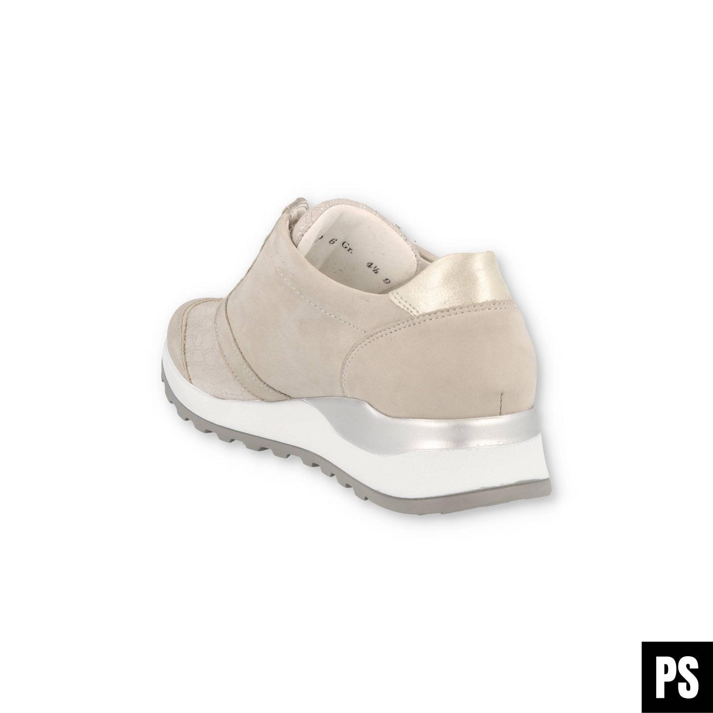 Waldläufer Hirokko Stretch Stein Silber Damen Halbschuh OrthoTritt