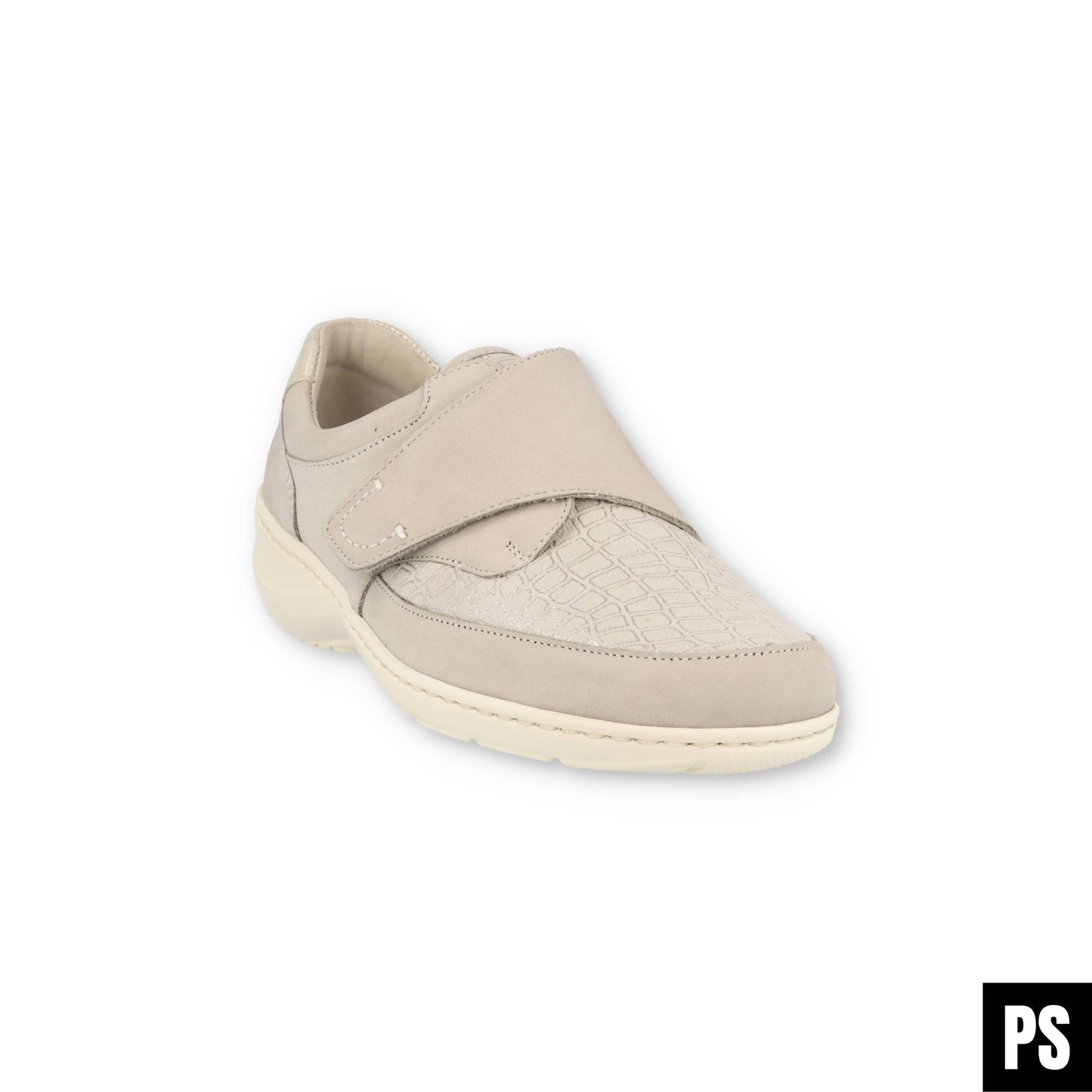 Waldläufer Kya Stretch Stein Silber OrthoTritt Damen Halbschuh