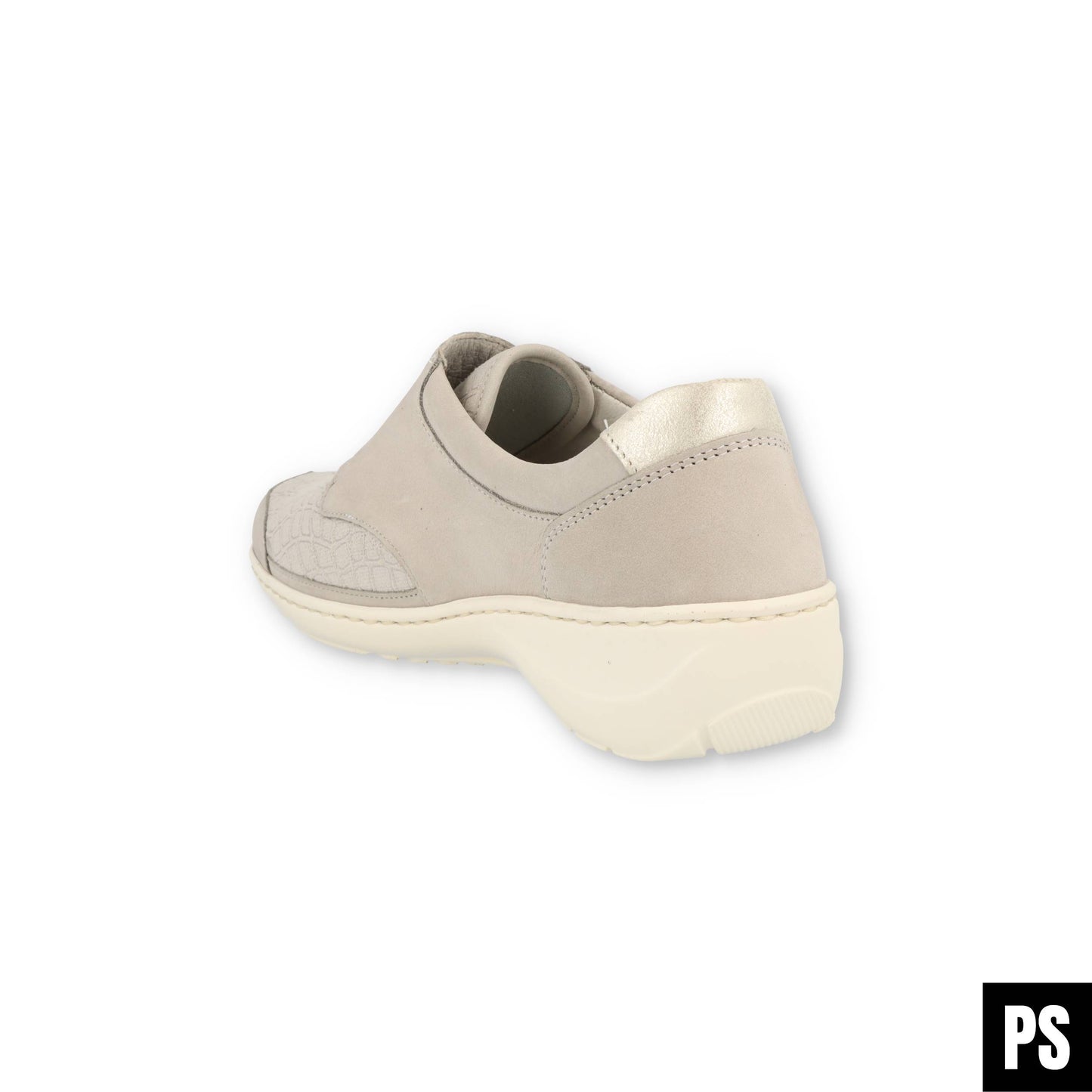 Waldläufer Kya Stretch Stein Silber OrthoTritt Damen Halbschuh