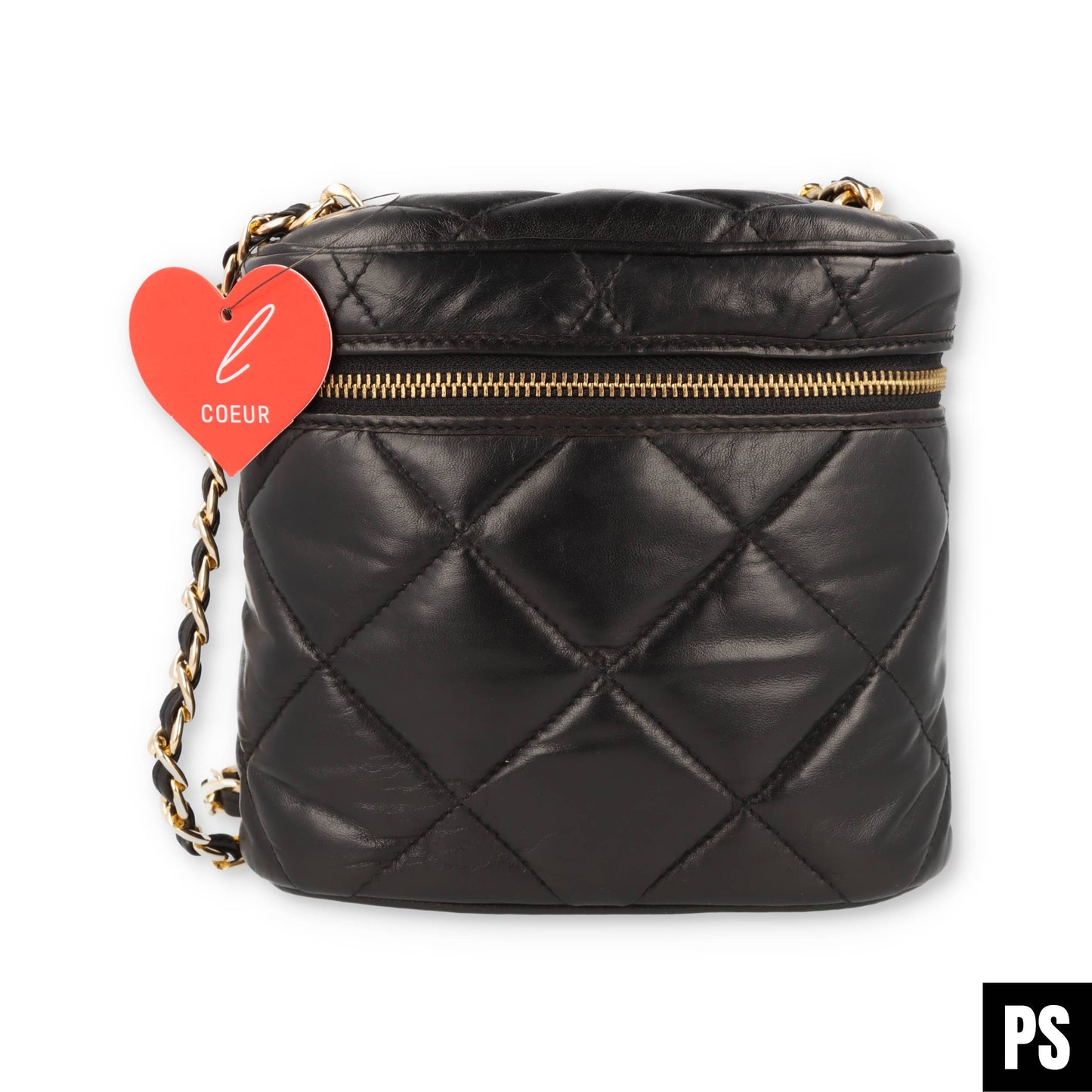 Lcoeur Handtasche klein schwarz gold Leder
