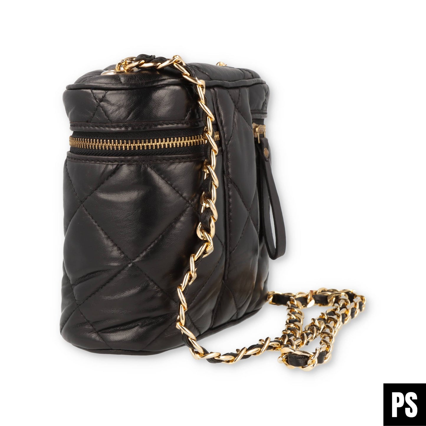 Lcoeur Handtasche klein schwarz gold Leder