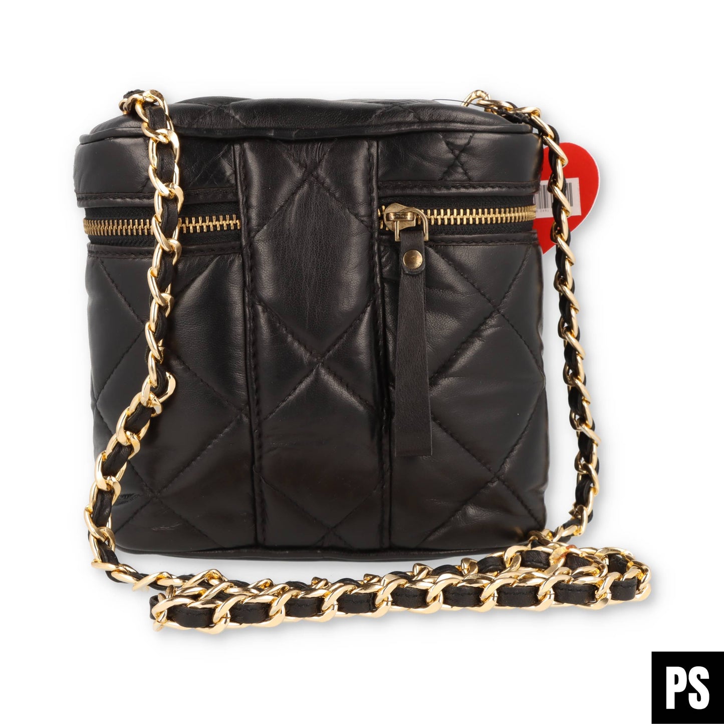 Lcoeur Handtasche klein schwarz gold Leder