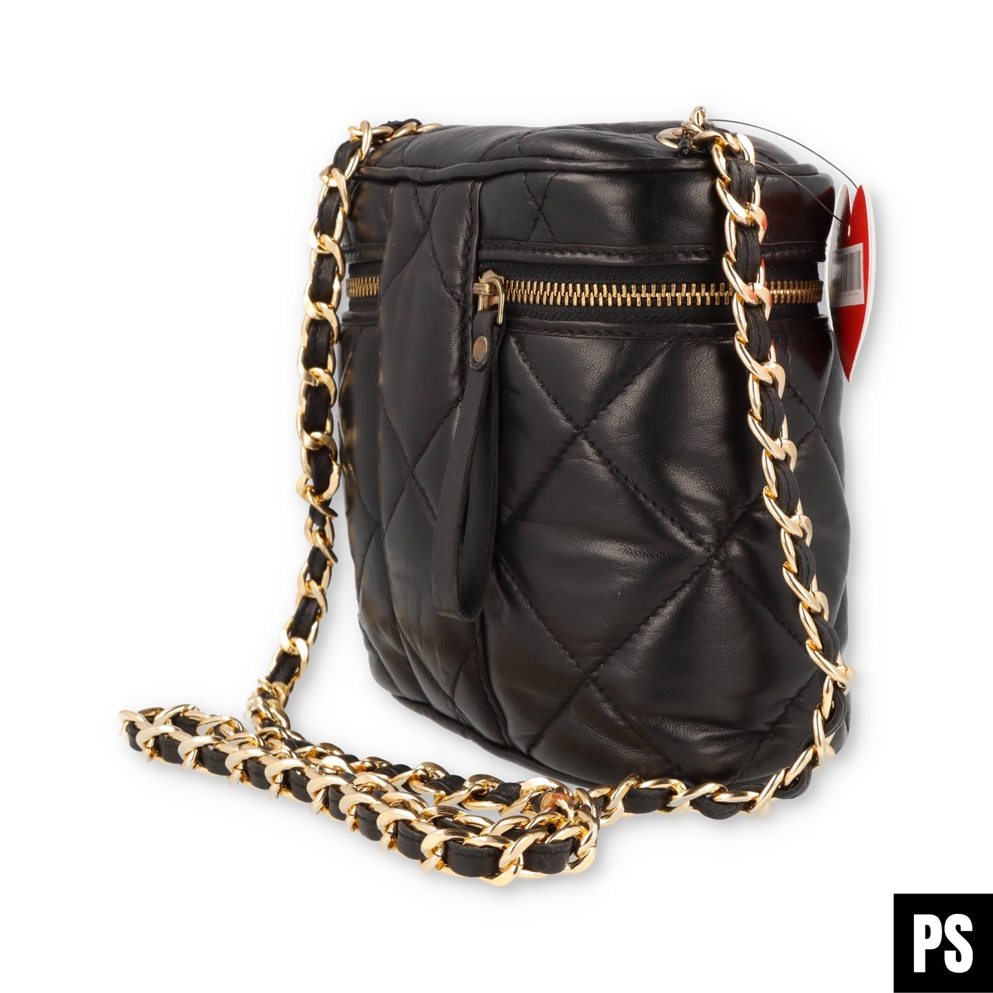 Lcoeur Handtasche klein schwarz gold Leder