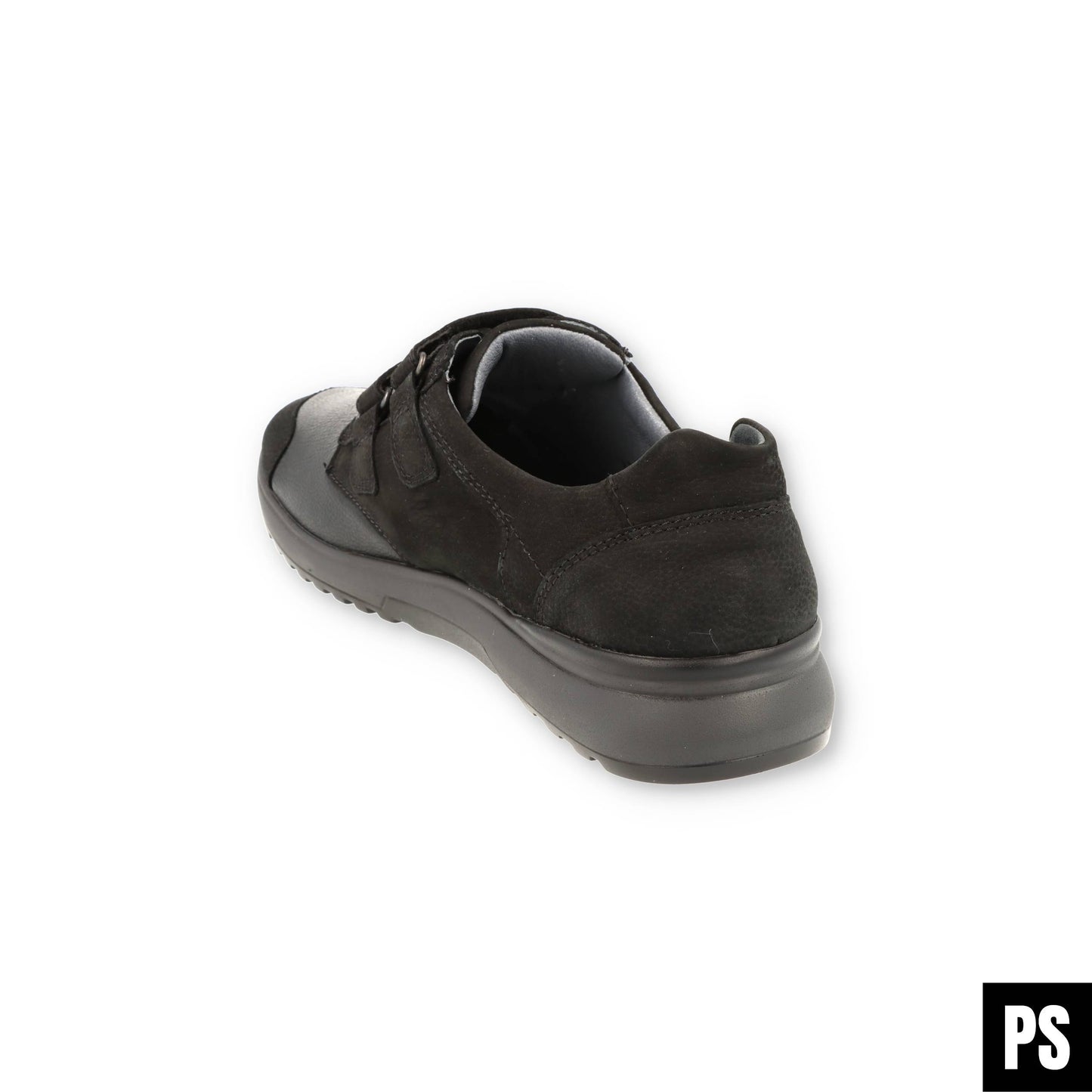 Waldläufer Klaas schwarz Stretch Herrenschuh Klettverschluss Weite K