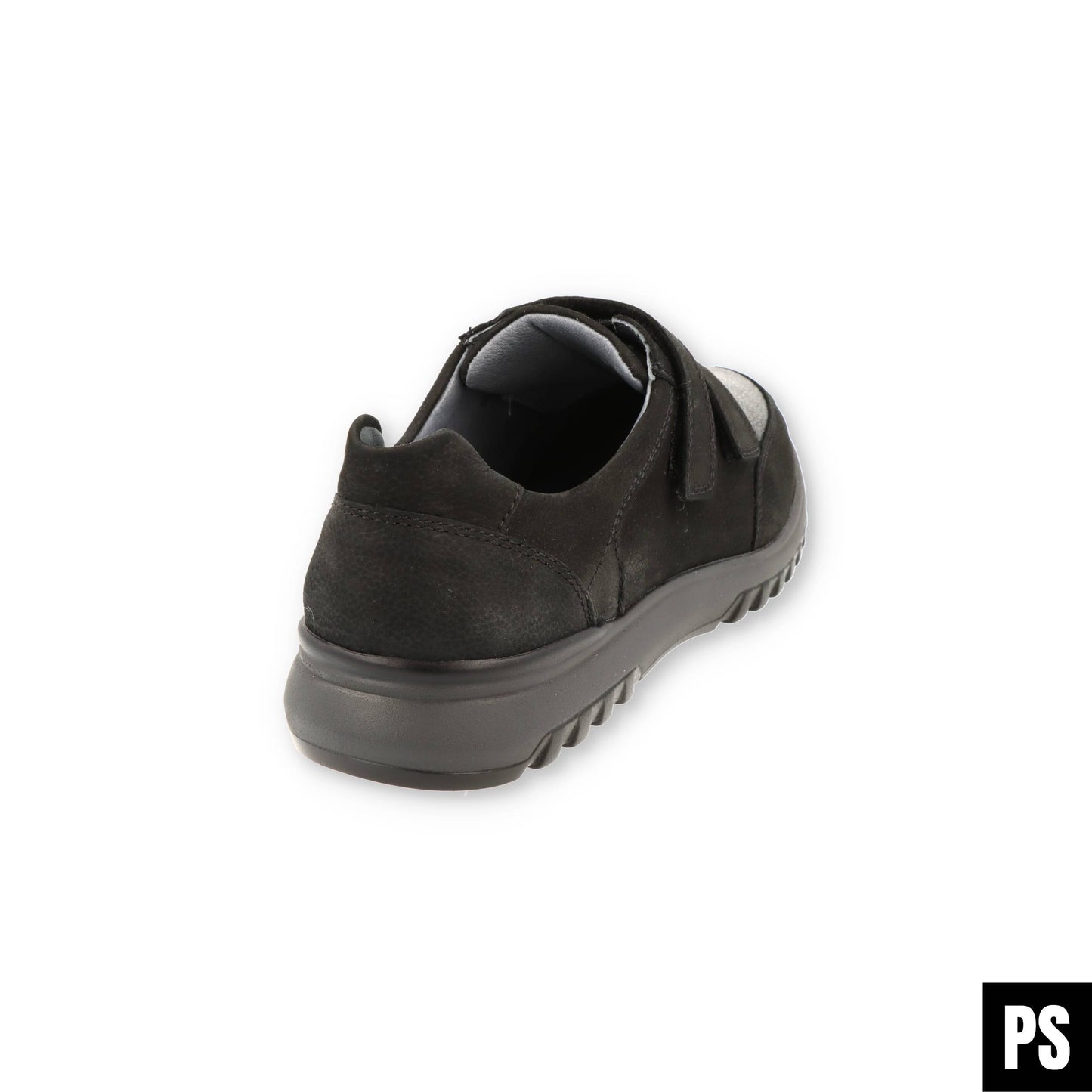 Waldläufer Klaas schwarz Stretch Herrenschuh Klettverschluss Weite K