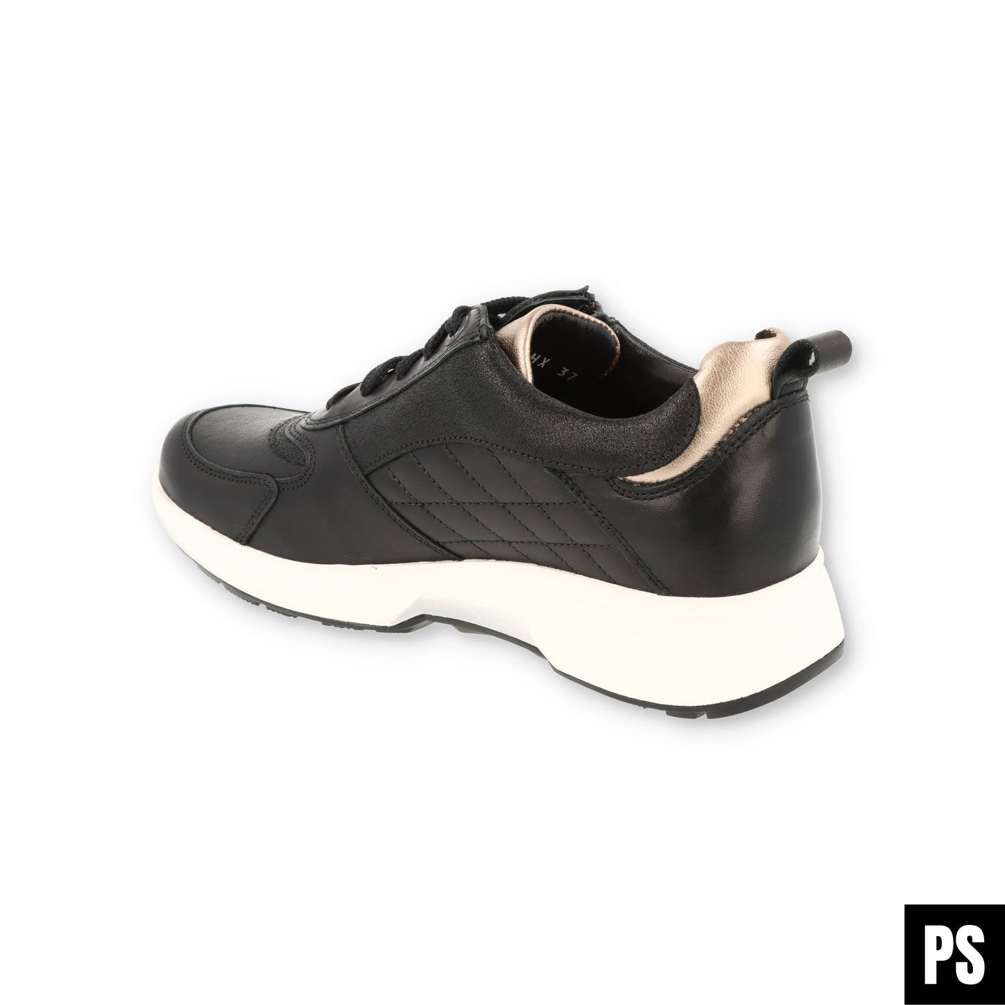 Xsensible Arona black gold Weite H Damenschuh Gesunder Rücken Schuh