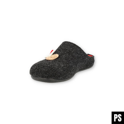 HAUSSCHUH PANTOFFEL - ANTHRACITA ROJO