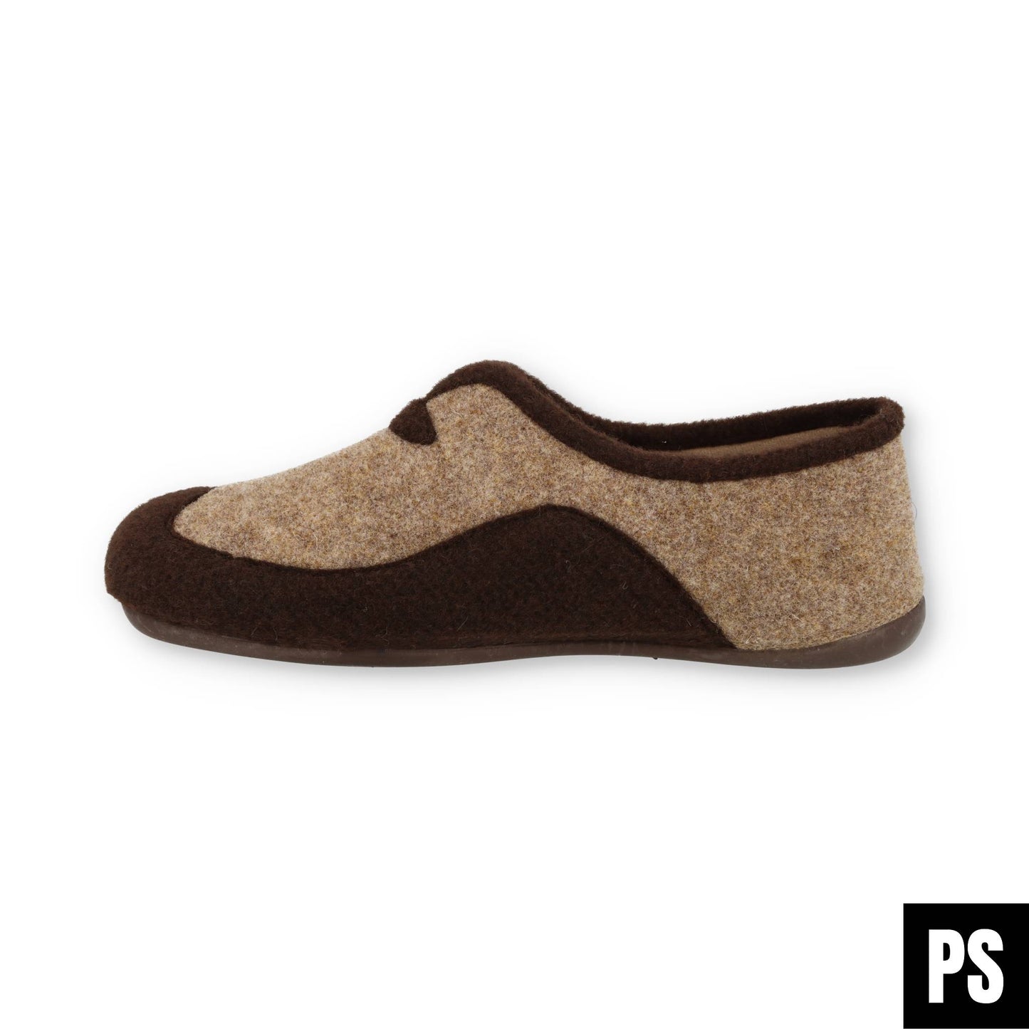 HAUSSCHUH FILZ - BEIG-MARRON