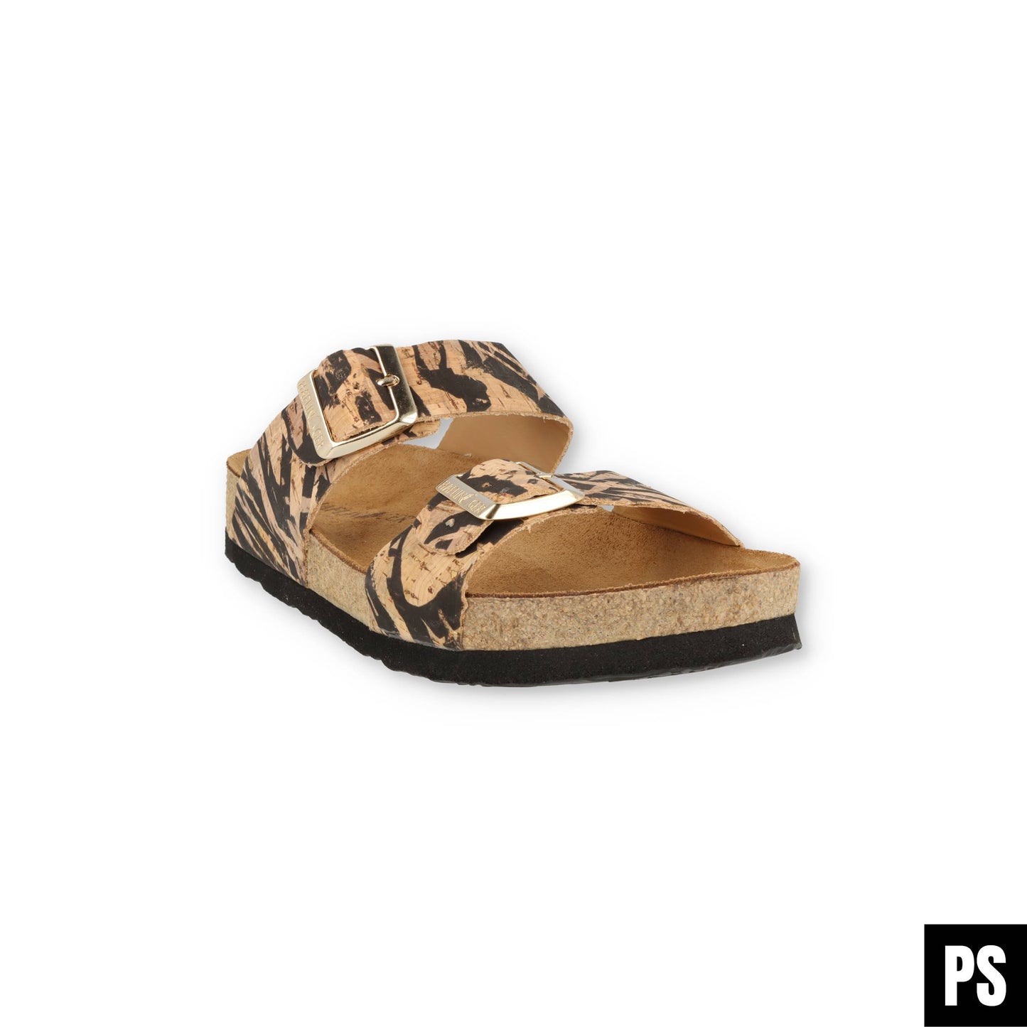 Haflinger Andrea Bio Pantolette corkmulti zebra Kork Fussbett