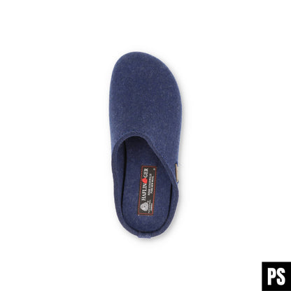 Haflinger Everest Fundus Jeans Blau Hausschuhe Filzclog Wechselfußbett