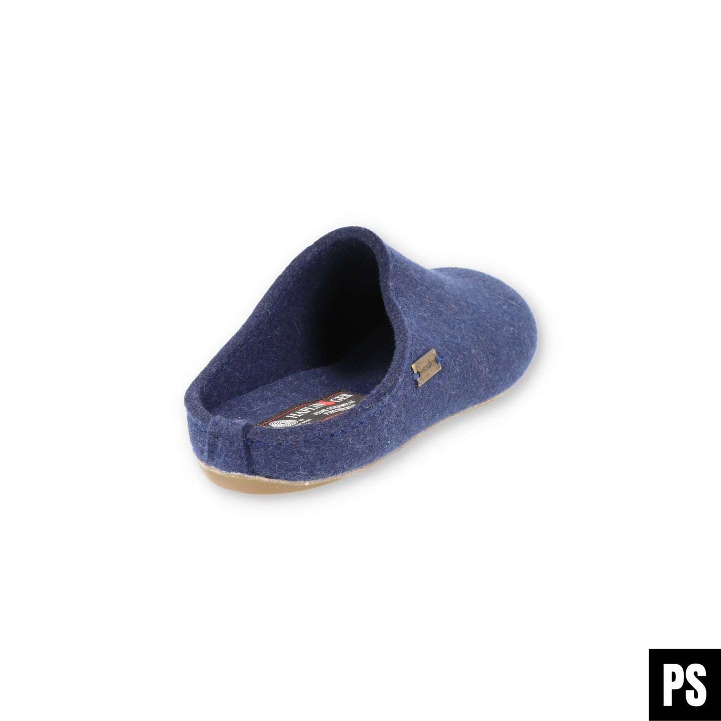 Haflinger Everest Fundus Jeans Blau Hausschuhe Filzclog Wechselfußbett