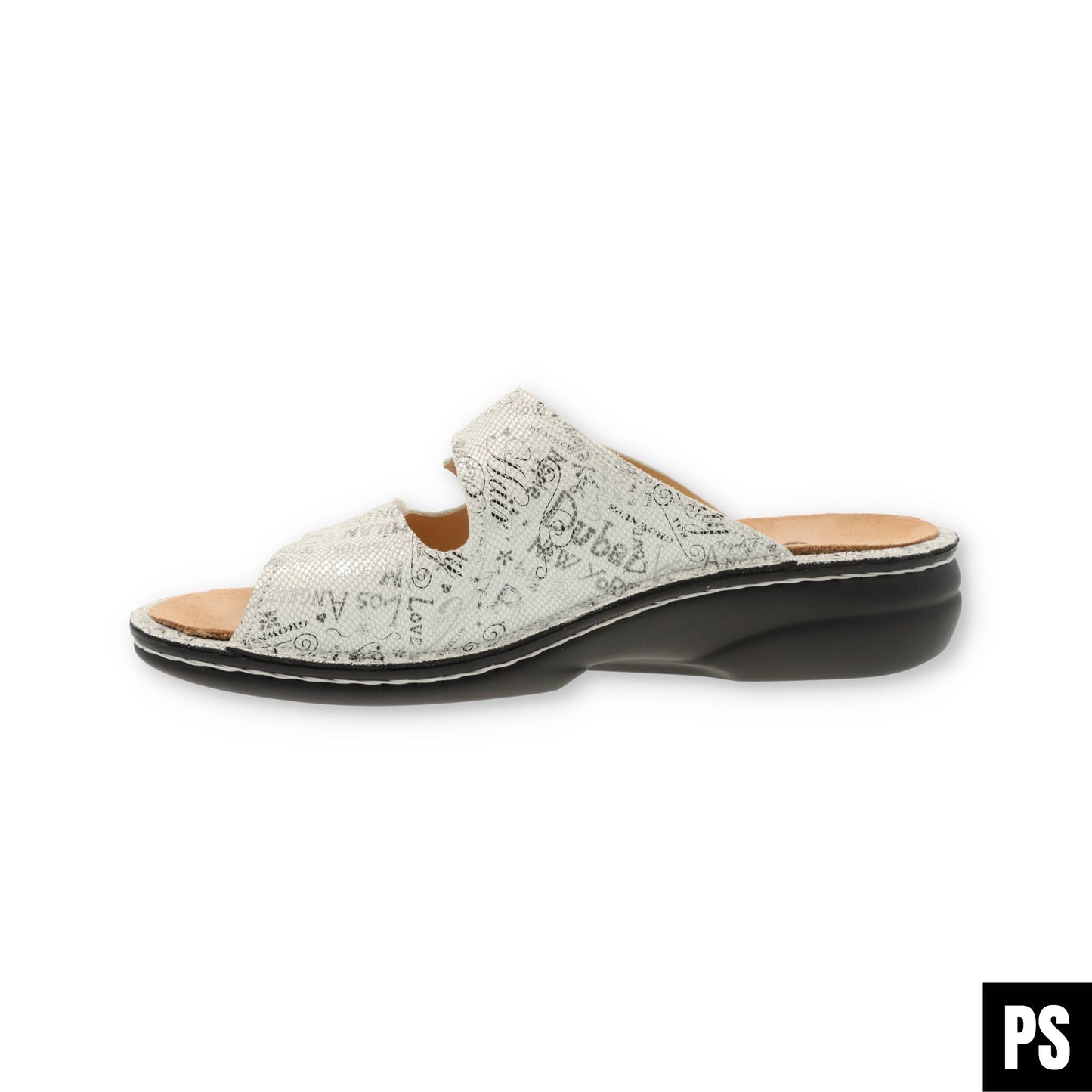 Finn Comfort Mumbai Bianco Damen Pantolette Hausschuh Wechselfußbett