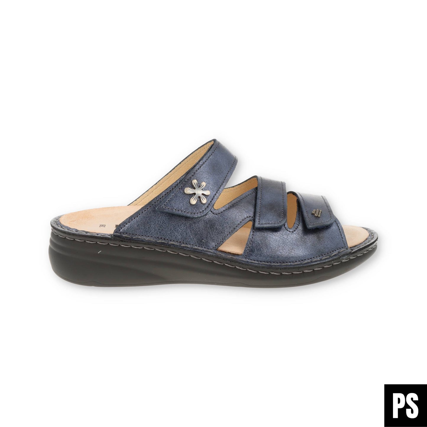 Finn Comfort Grenada Berna Jeans Damen Pantolette Hausschuh Wechselfußbett