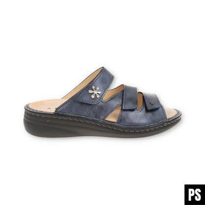Finn Comfort Grenada Berna Jeans Damen Pantolette Hausschuh Wechselfußbett