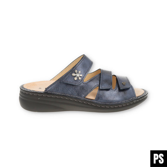 Finn Comfort Grenada Berna Jeans Damen Pantolette Hausschuh Wechselfußbett