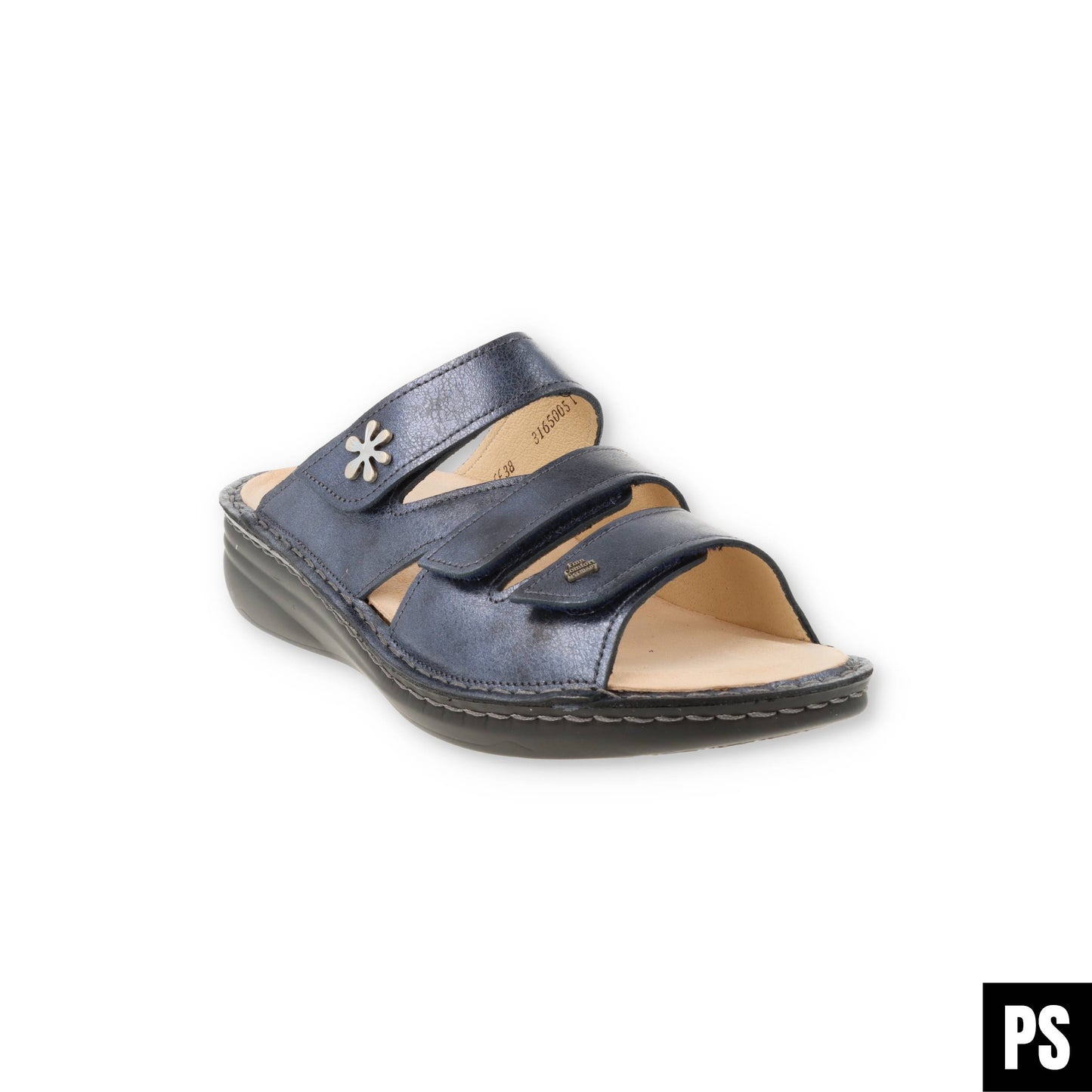 Finn Comfort Grenada Berna Jeans Damen Pantolette Hausschuh Wechselfußbett