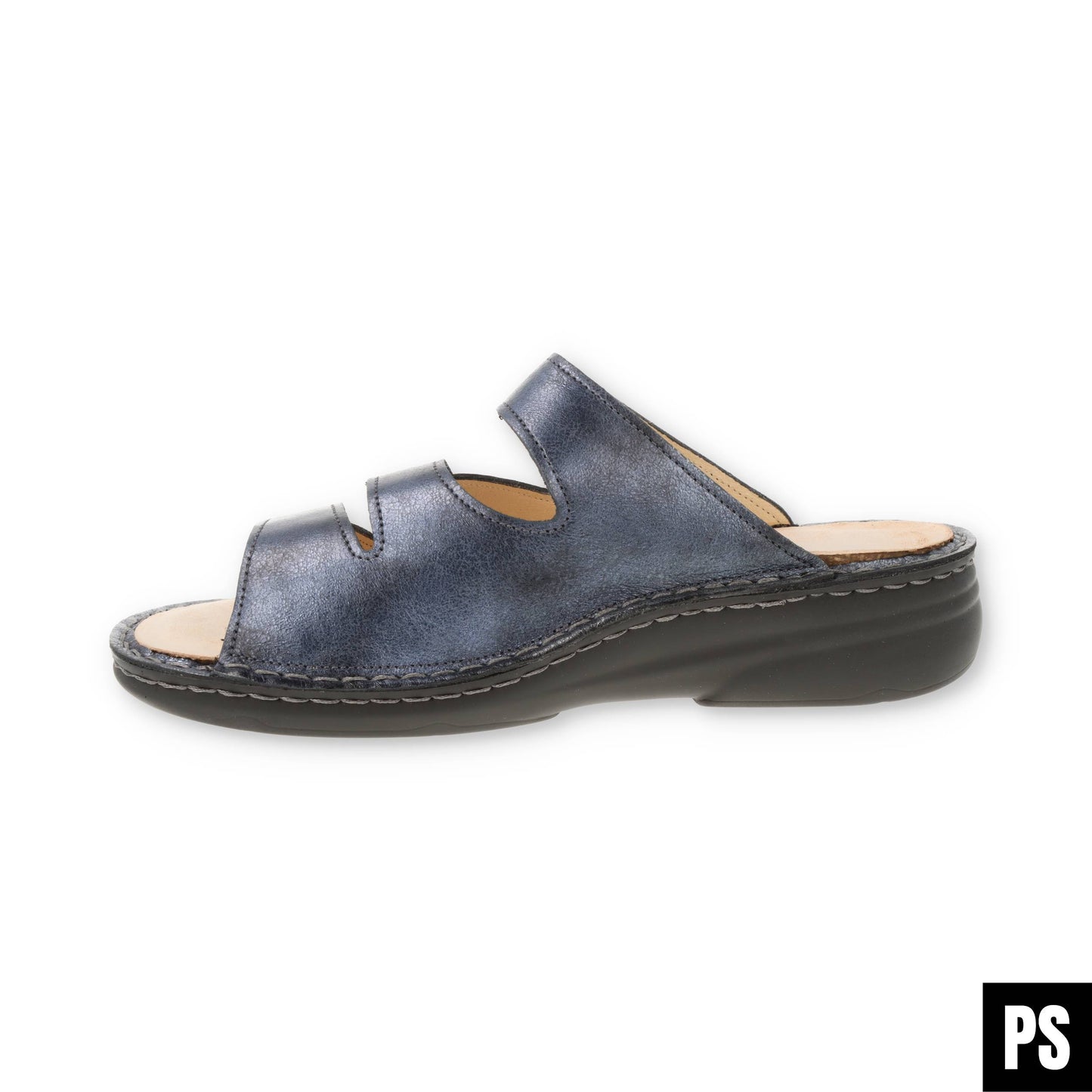 Finn Comfort Grenada Berna Jeans Damen Pantolette Hausschuh Wechselfußbett