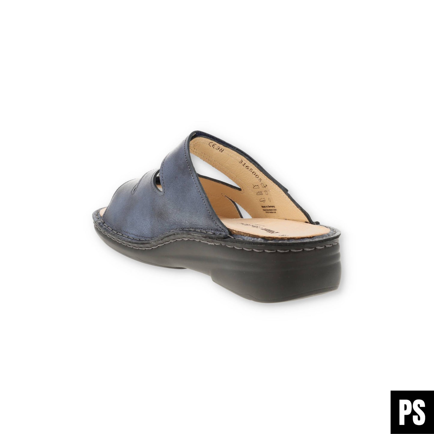 Finn Comfort Grenada Berna Jeans Damen Pantolette Hausschuh Wechselfußbett