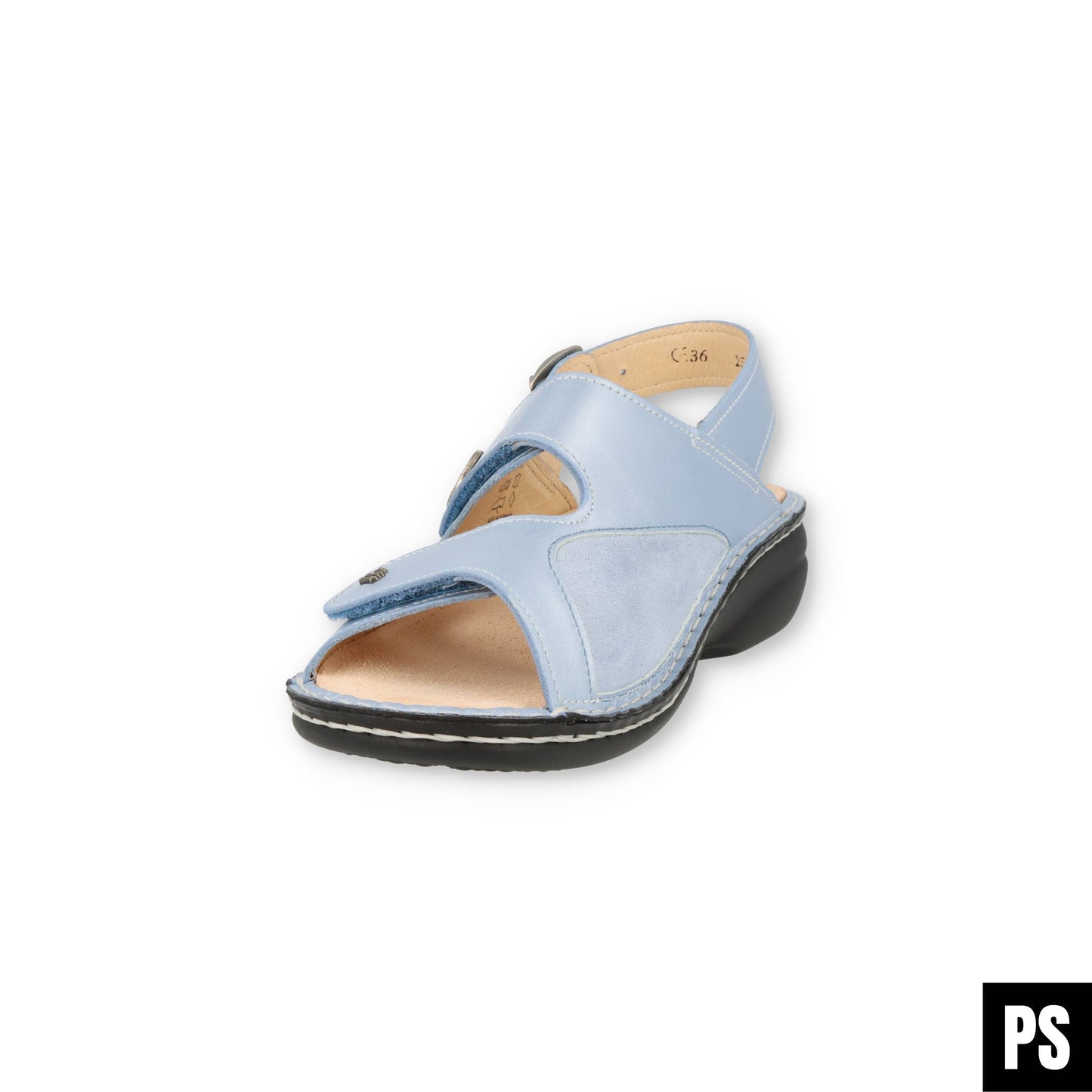 Finn Comfort Isera Stretchcamo Sky Damen Sandalette Hausschuh