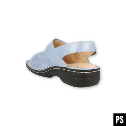 Finn Comfort Isera Stretchcamo Sky Damen Sandalette Hausschuh
