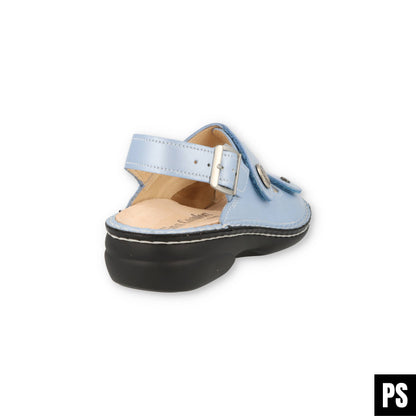 Finn Comfort Isera Stretchcamo Sky Damen Sandalette Hausschuh