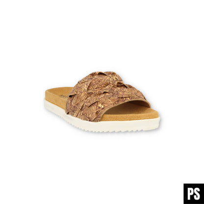 Haflinger Summer Slides Kreta Pantolette corkmulti Henna vegan