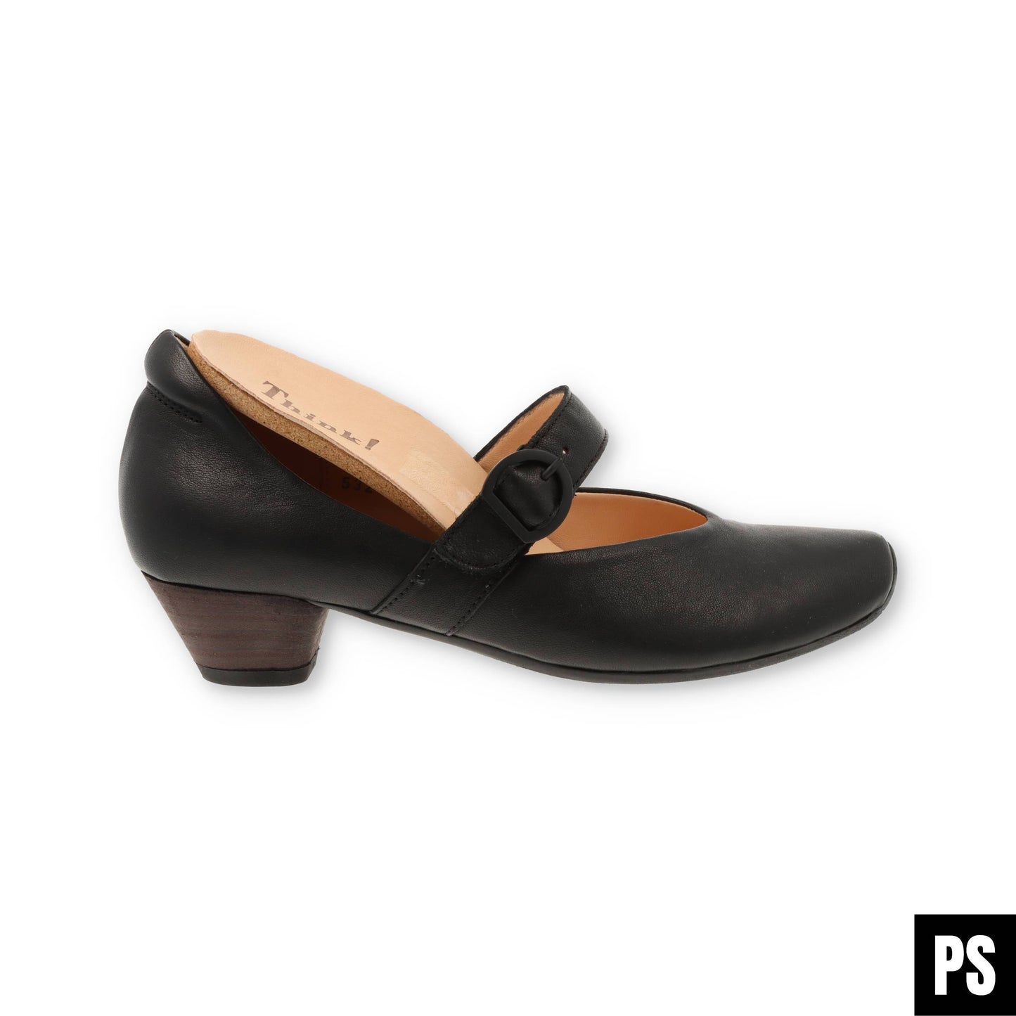 Think! Aida schwarz Damenschuh Weite F1/2 Pumps Ballerina