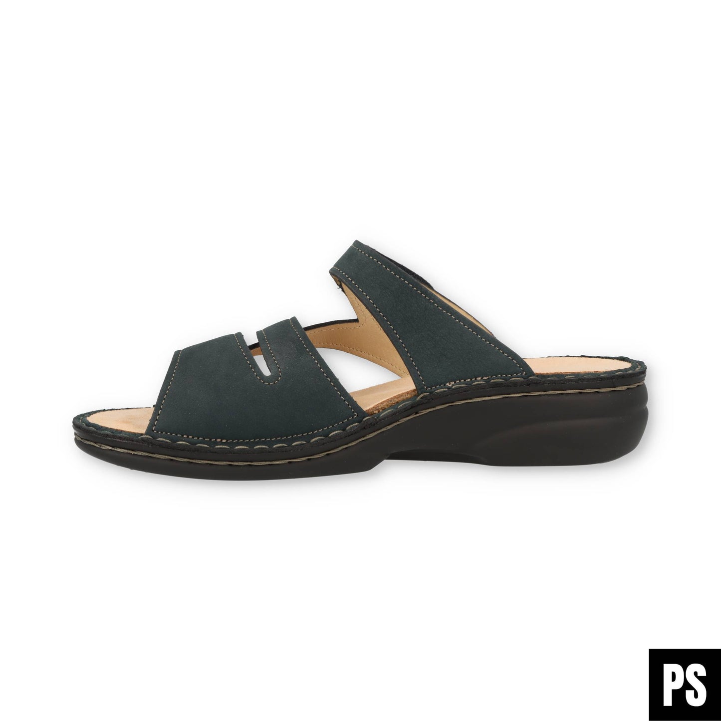Finn Comfort Ventura-Soft Petrol Damen Pantolette Hausschuh