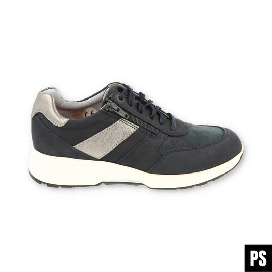 Xsensible Tokio navy blau Weite H Damenschuh Gesunder Rücken Schuh