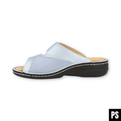 Finn Comfort Zeno Stretch Sky Damen Pantolette Hausschuh