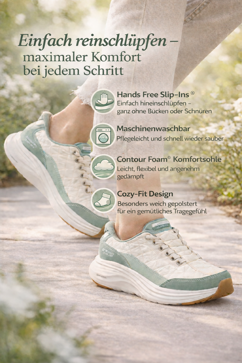 SNEAKER SLIP INS CONTOUR FOAM - Cozy Fit