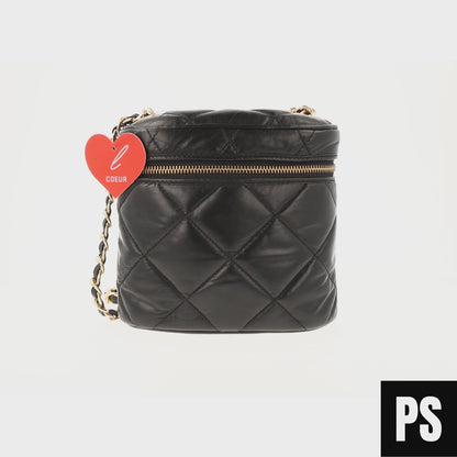 Lcoeur Handtasche klein schwarz gold Leder