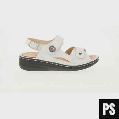 Finn Comfort Mellow Barbuda Diva Mavi Damen Sandalette Hausschuh