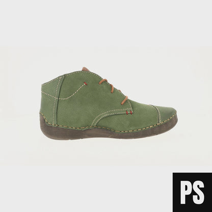 Josef Seibel Fergey 18 grün Damenstiefel Schnürschuh Wechselfußbett