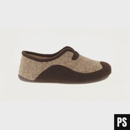 HAUSSCHUH FILZ - BEIG-MARRON