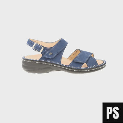 Finn Comfort Linosa Atoll Blau Damen Sandalette Hausschuh 02621007414